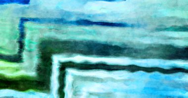 Soyut suluboya sanat eserleri. Fırça boyalı dijital resim. Renkli yaratıcı suluboya çizimi.