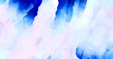 Soyut suluboya sanat eserleri. Fırça boyalı dijital resim. Renkli yaratıcı suluboya çizimi.