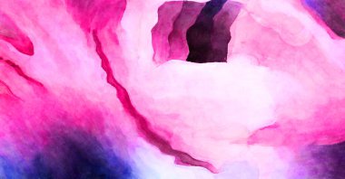 Soyut suluboya sanat eserleri. Fırça boyalı dijital resim. Renkli yaratıcı suluboya çizimi.