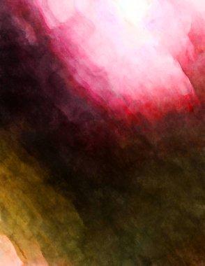 Soyut suluboya sanat eserleri. Fırça boyalı dijital resim. Renkli yaratıcı suluboya çizimi.