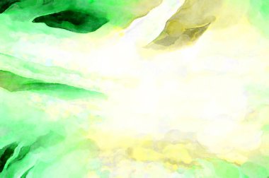 Soyut suluboya sanat eserleri. Fırça boyalı dijital resim. Renkli yaratıcı suluboya çizimi.