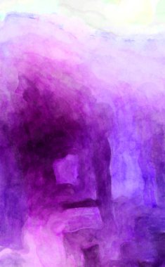 Soyut suluboya sanat eserleri. Fırça boyalı dijital resim. Renkli yaratıcı suluboya çizimi.