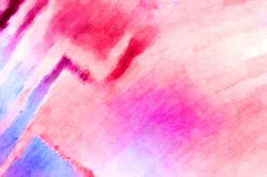 Soyut suluboya sanat eserleri. Fırça boyalı dijital resim. Renkli yaratıcı suluboya çizimi.