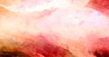 Soyut suluboya sanat eserleri. Fırça boyalı dijital resim. Renkli yaratıcı suluboya çizimi.