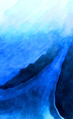 Soyut suluboya sanat eserleri. Fırça boyalı dijital resim. Renkli yaratıcı suluboya çizimi.