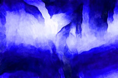 Soyut suluboya sanat eserleri. Fırça boyalı dijital resim. Renkli yaratıcı suluboya çizimi.