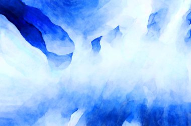 Soyut suluboya sanat eserleri. Fırça boyalı dijital resim. Renkli yaratıcı suluboya çizimi.