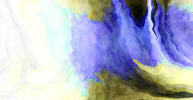 Soyut suluboya sanat eserleri. Fırça boyalı dijital resim. Renkli yaratıcı suluboya çizimi.