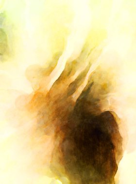 Soyut suluboya sanat eserleri. Fırça boyalı dijital resim. Renkli yaratıcı suluboya çizimi.