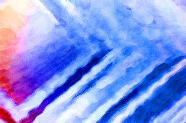 Soyut suluboya sanat eserleri. Fırça boyalı dijital resim. Renkli yaratıcı suluboya çizimi.