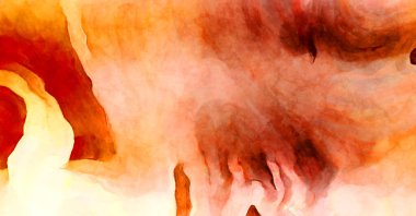 Soyut suluboya sanat eserleri. Fırça boyalı dijital resim. Renkli yaratıcı suluboya çizimi.