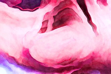 Soyut suluboya sanat eserleri. Fırça boyalı dijital resim. Renkli yaratıcı suluboya çizimi.