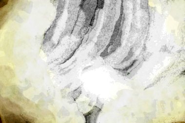 Soyut suluboya sanat eserleri. Fırça boyalı dijital resim. Renkli yaratıcı suluboya çizimi.