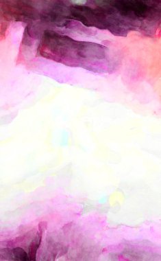 Soyut suluboya sanat eserleri. Fırça boyalı dijital resim. Renkli yaratıcı suluboya çizimi.