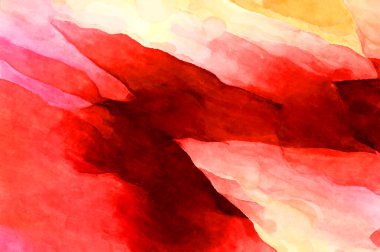 Soyut suluboya sanat eserleri. Fırça boyalı dijital resim. Renkli yaratıcı suluboya çizimi.