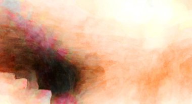 Soyut suluboya sanat eserleri. Fırça boyalı dijital resim. Renkli yaratıcı suluboya çizimi.