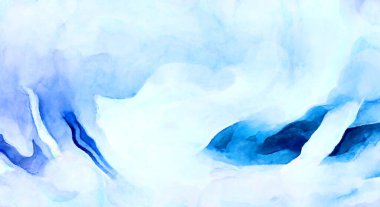 Soyut suluboya sanat eserleri. Fırça boyalı dijital resim. Renkli yaratıcı suluboya çizimi.