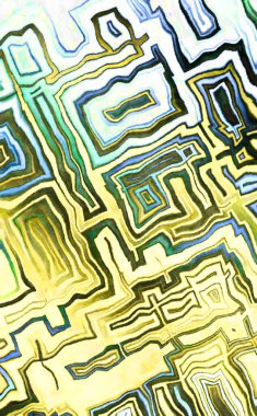 Soyut suluboya sanat eserleri. Fırça boyalı dijital resim. Renkli yaratıcı suluboya çizimi.