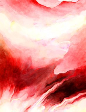 Soyut suluboya sanat eserleri. Fırça boyalı dijital resim. Renkli yaratıcı suluboya çizimi.