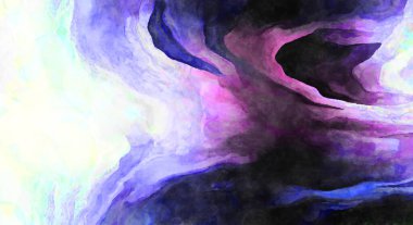 Soyut suluboya sanat eserleri. Fırça boyalı dijital resim. Renkli yaratıcı suluboya çizimi.