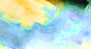 Soyut suluboya sanat eserleri. Fırça boyalı dijital resim. Renkli yaratıcı suluboya çizimi.