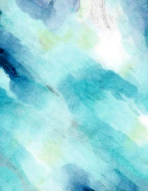 Soyut suluboya sanat eserleri. Fırça boyalı dijital resim. Renkli yaratıcı suluboya çizimi.