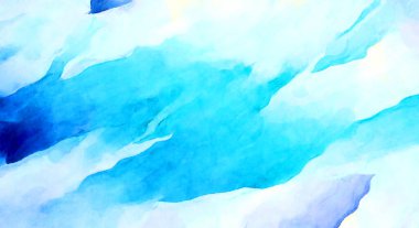 Soyut suluboya sanat eserleri. Fırça boyalı dijital resim. Renkli yaratıcı suluboya çizimi.