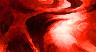 Soyut suluboya sanat eserleri. Fırça boyalı dijital resim. Renkli yaratıcı suluboya çizimi.