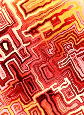 Soyut suluboya sanat eserleri. Fırça boyalı dijital resim. Renkli yaratıcı suluboya çizimi.