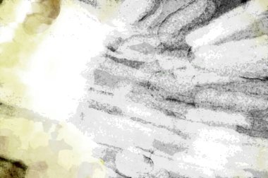 Soyut suluboya sanat eserleri. Fırça boyalı dijital resim. Renkli yaratıcı suluboya çizimi.