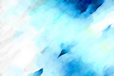 Soyut suluboya sanat eserleri. Fırça boyalı dijital resim. Renkli yaratıcı suluboya çizimi.