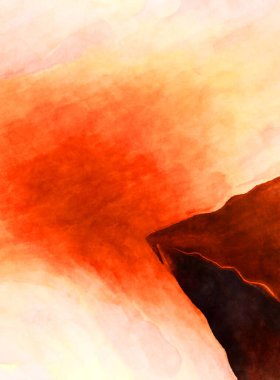 Soyut suluboya sanat eserleri. Fırça boyalı dijital resim. Renkli yaratıcı suluboya çizimi.