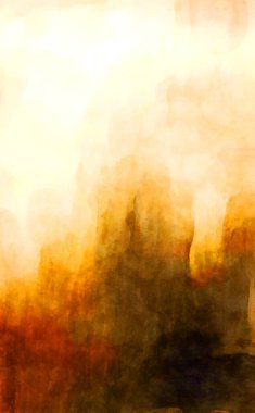 Soyut suluboya sanat eserleri. Fırça boyalı dijital resim. Renkli yaratıcı suluboya çizimi.