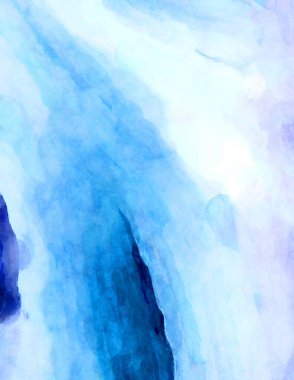 Soyut suluboya sanat eserleri. Fırça boyalı dijital resim. Renkli yaratıcı suluboya çizimi.