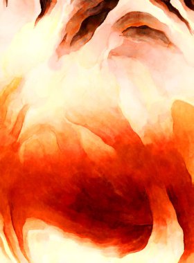 Soyut suluboya sanat eserleri. Fırça boyalı dijital resim. Renkli yaratıcı suluboya çizimi.