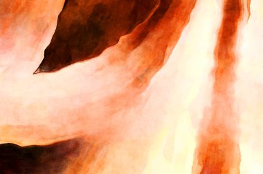 Soyut suluboya sanat eserleri. Fırça boyalı dijital resim. Renkli yaratıcı suluboya çizimi.