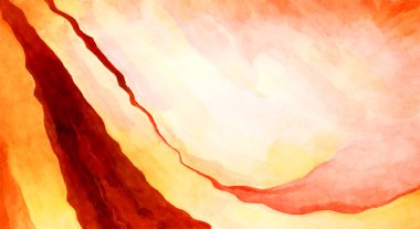 Soyut suluboya sanat eserleri. Fırça boyalı dijital resim. Renkli yaratıcı suluboya çizimi.