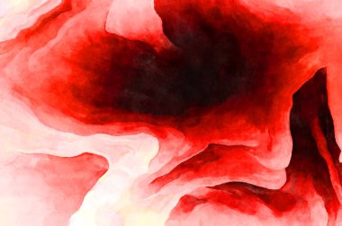 Soyut suluboya sanat eserleri. Fırça boyalı dijital resim. Renkli yaratıcı suluboya çizimi.