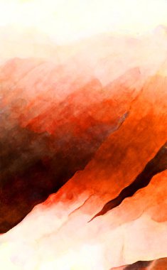 Soyut suluboya sanat eserleri. Fırça boyalı dijital resim. Renkli yaratıcı suluboya çizimi.