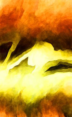 Soyut suluboya sanat eserleri. Fırça boyalı dijital resim. Renkli yaratıcı suluboya çizimi.