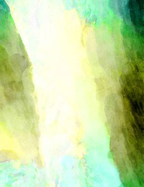 Soyut suluboya sanat eserleri. Fırça boyalı dijital resim. Renkli yaratıcı suluboya çizimi.