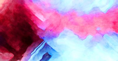 Soyut suluboya sanat eserleri. Fırça boyalı dijital resim. Renkli yaratıcı suluboya çizimi.