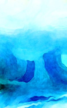 Soyut suluboya sanat eserleri. Fırça boyalı dijital resim. Renkli yaratıcı suluboya çizimi.