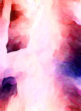 Soyut suluboya sanat eserleri. Fırça boyalı dijital resim. Renkli yaratıcı suluboya çizimi.