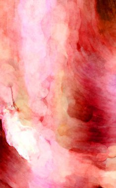 Soyut suluboya sanat eserleri. Fırça boyalı dijital resim. Renkli yaratıcı suluboya çizimi.