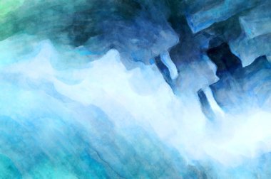 Soyut suluboya sanat eserleri. Fırça boyalı dijital resim. Renkli yaratıcı suluboya çizimi.