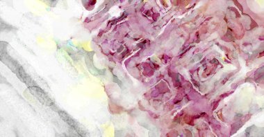 Soyut suluboya sanat eserleri. Fırça boyalı dijital resim. Renkli yaratıcı suluboya çizimi.