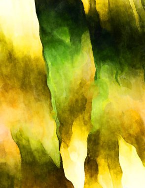 Soyut suluboya sanat eserleri. Fırça boyalı dijital resim. Renkli yaratıcı suluboya çizimi.