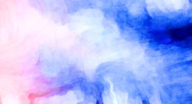 Soyut suluboya sanat eserleri. Fırça boyalı dijital resim. Renkli yaratıcı suluboya çizimi.