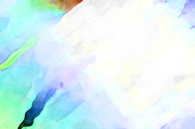 Soyut suluboya sanat eserleri. Fırça boyalı dijital resim. Renkli yaratıcı suluboya çizimi.